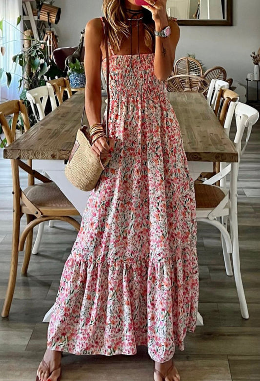 White BOHO FLORAL