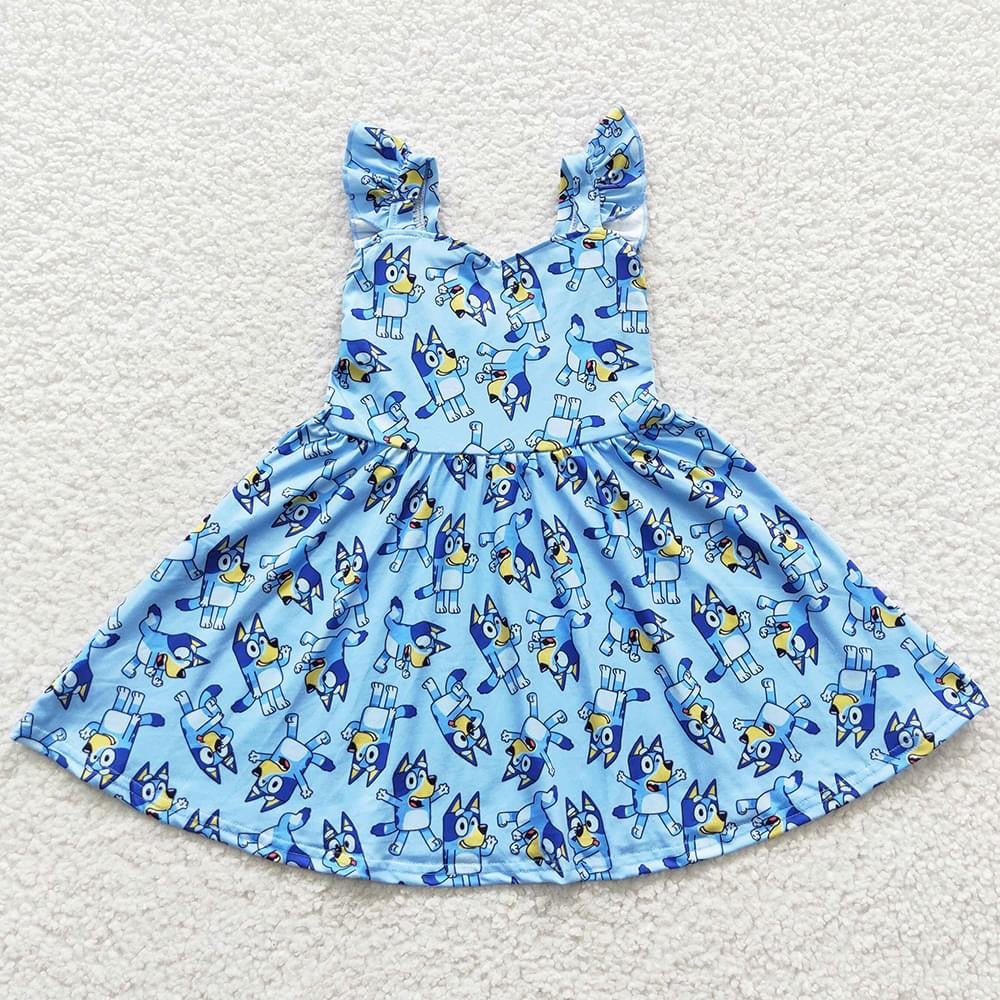 Bluey Blue Character Dress