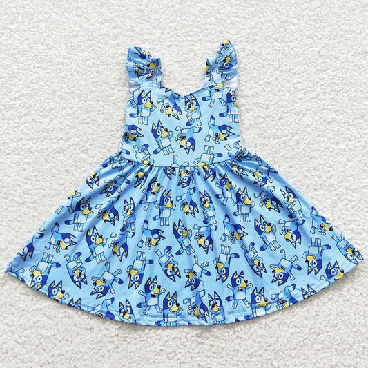 Bluey Blue Character Dress